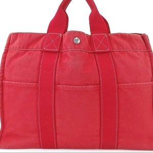 Hermes fourre tout red bag